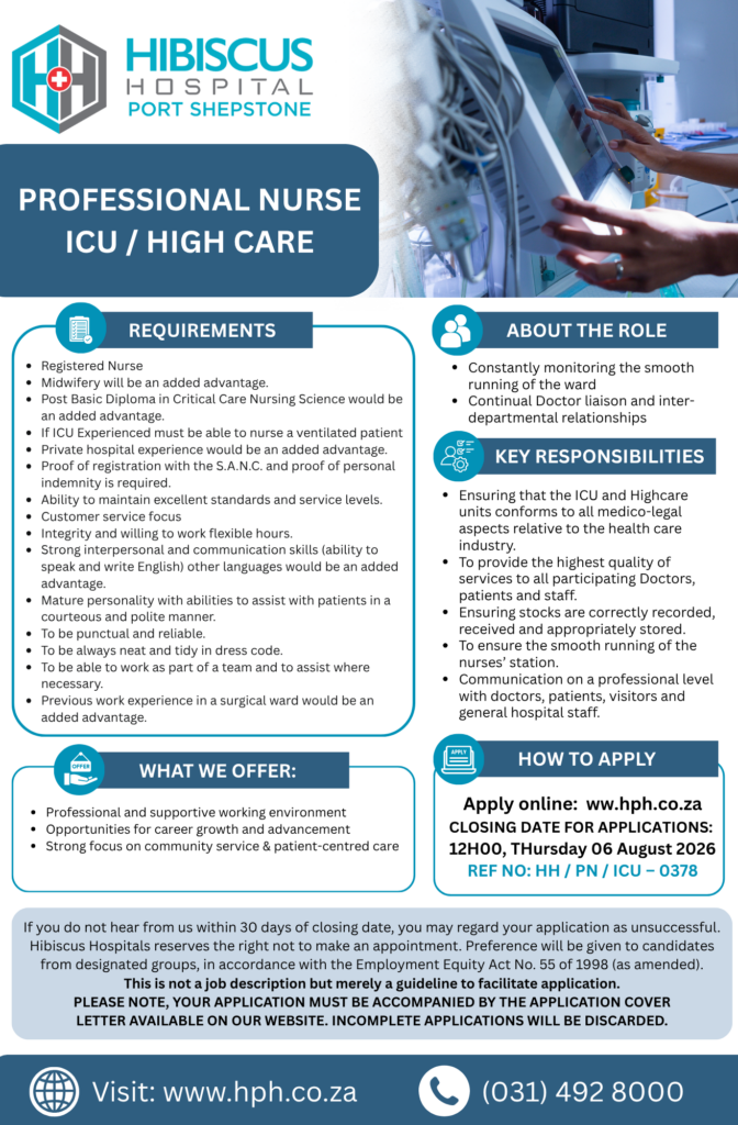 Prfessional Nurse ICU High Care